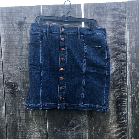 Madewell Button down high waist skirt - Picture 2 of 6